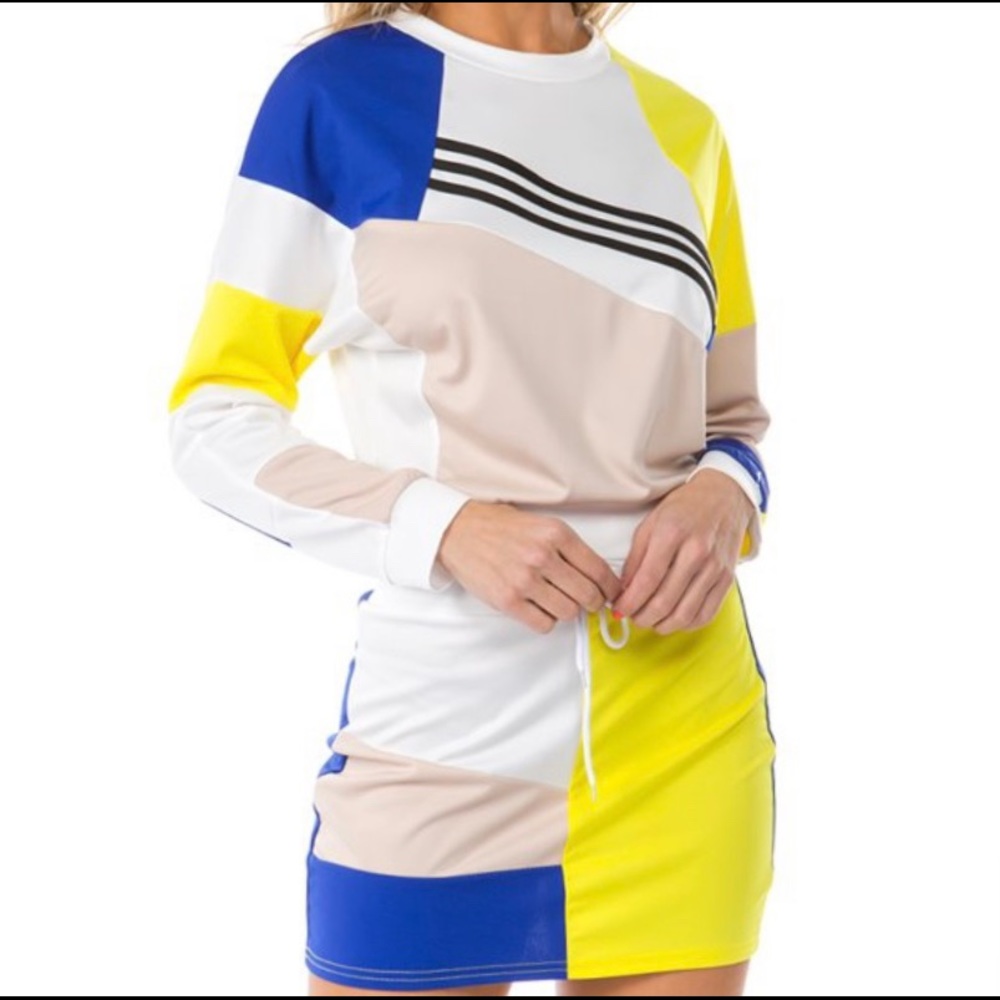 Multi colored 2 piece Skirt set